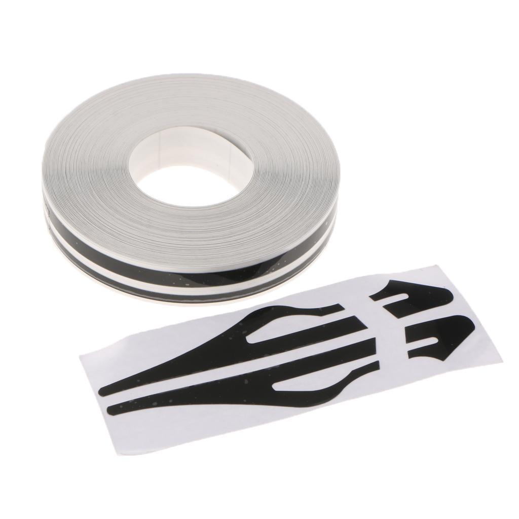 2PCS Car Styling Hood Cover Vinyl Wrap Tape Sticker Roll Steamline Decal Trim - Black+Red