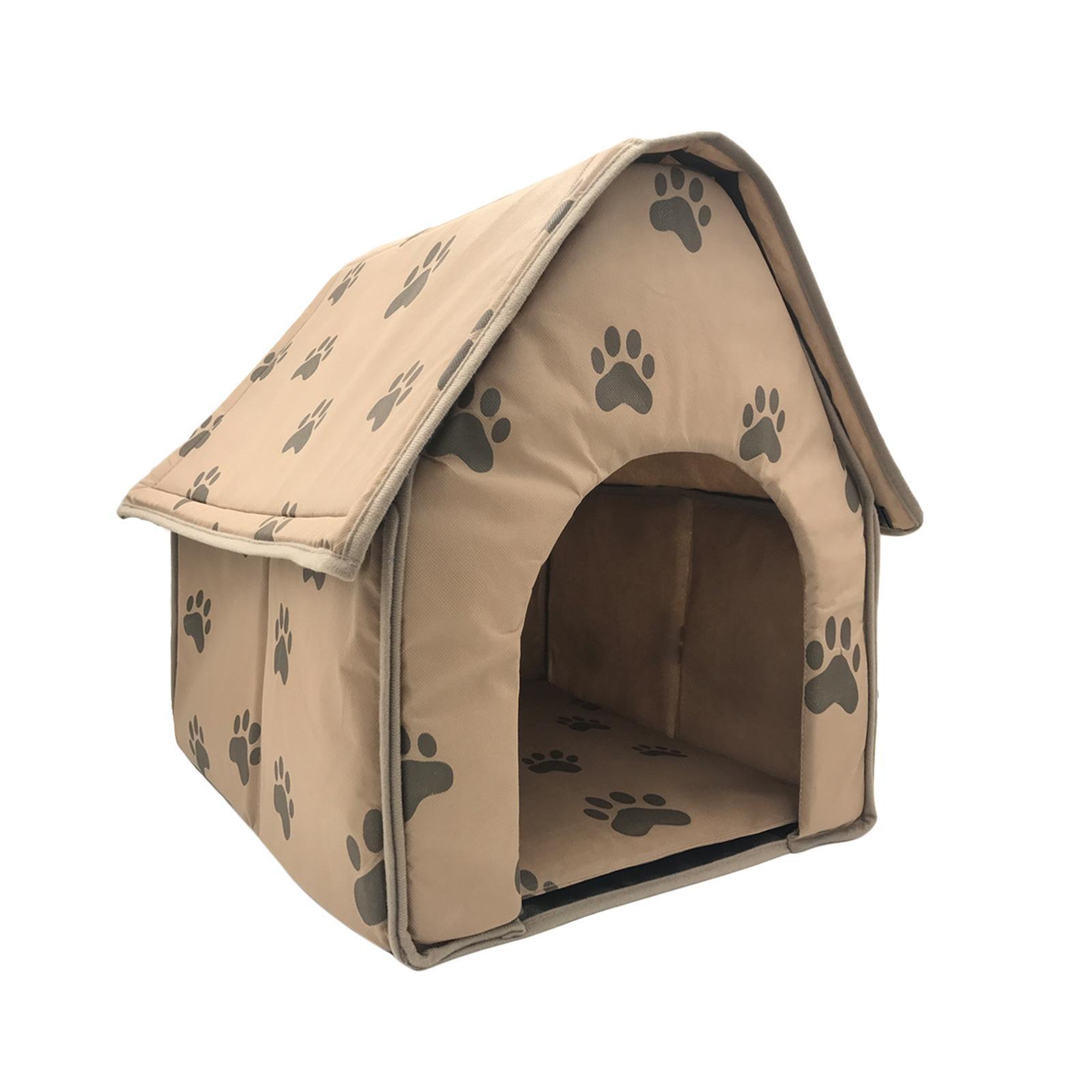 Small Footprints Pet House Dog Bed House Kitty Nonslip Dog Sleeping Bed Winter Warm Nest Cat Bed for Indoor Cats, for Small Medium Dogs Cats