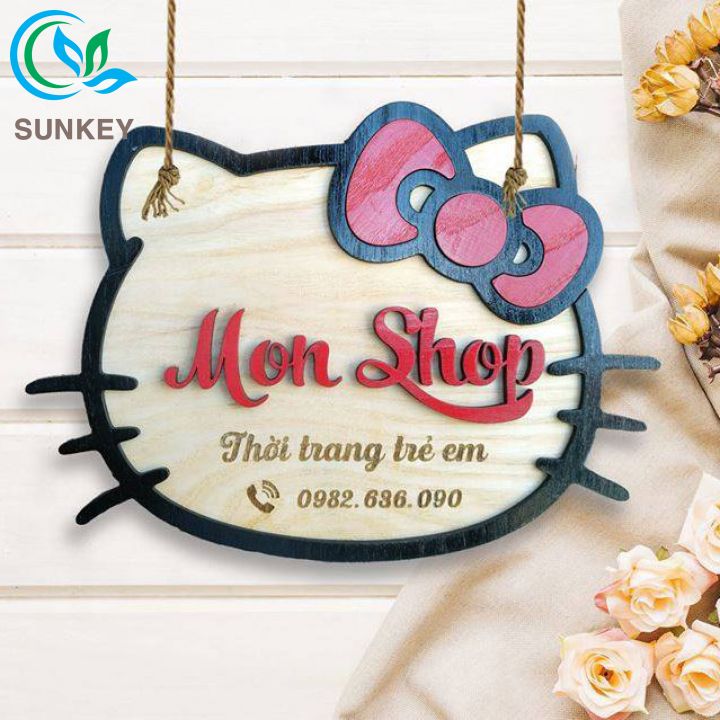 Bảng Tên Shop - Bảng Gỗ Khắc Tên - Khắc tên, thương hiệu shop