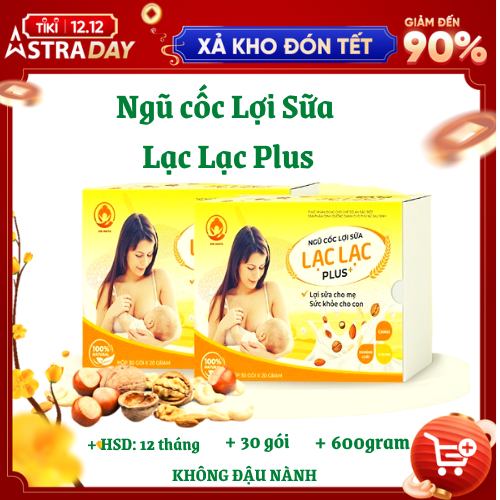 Ngũ Cốc Lợi Sữa Lạc Lạc Plus 600G, 30 gói - Tặng quà cho bé