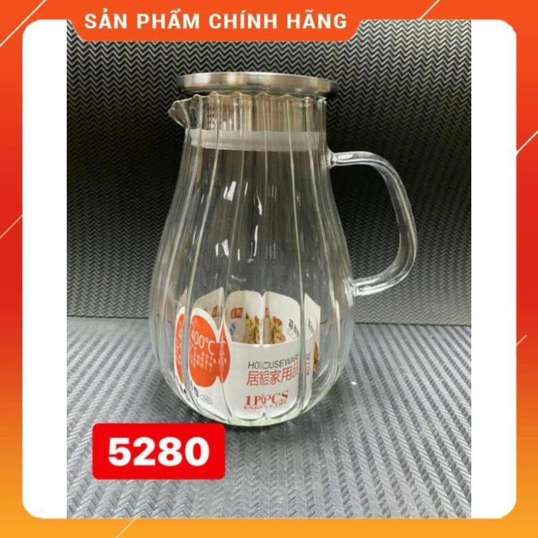 Bình thủy tinh đựng nước - Bình nước thủy tinh chịu nhiệt 2Lít và 1.5Lít - Gia Dụng Đức Minh