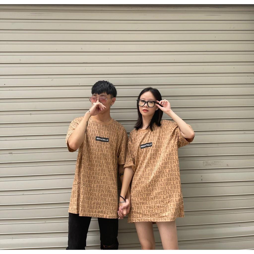 Áo thun tay lỡ phông Unisex nam nữ cotton beentrill monogram -B01