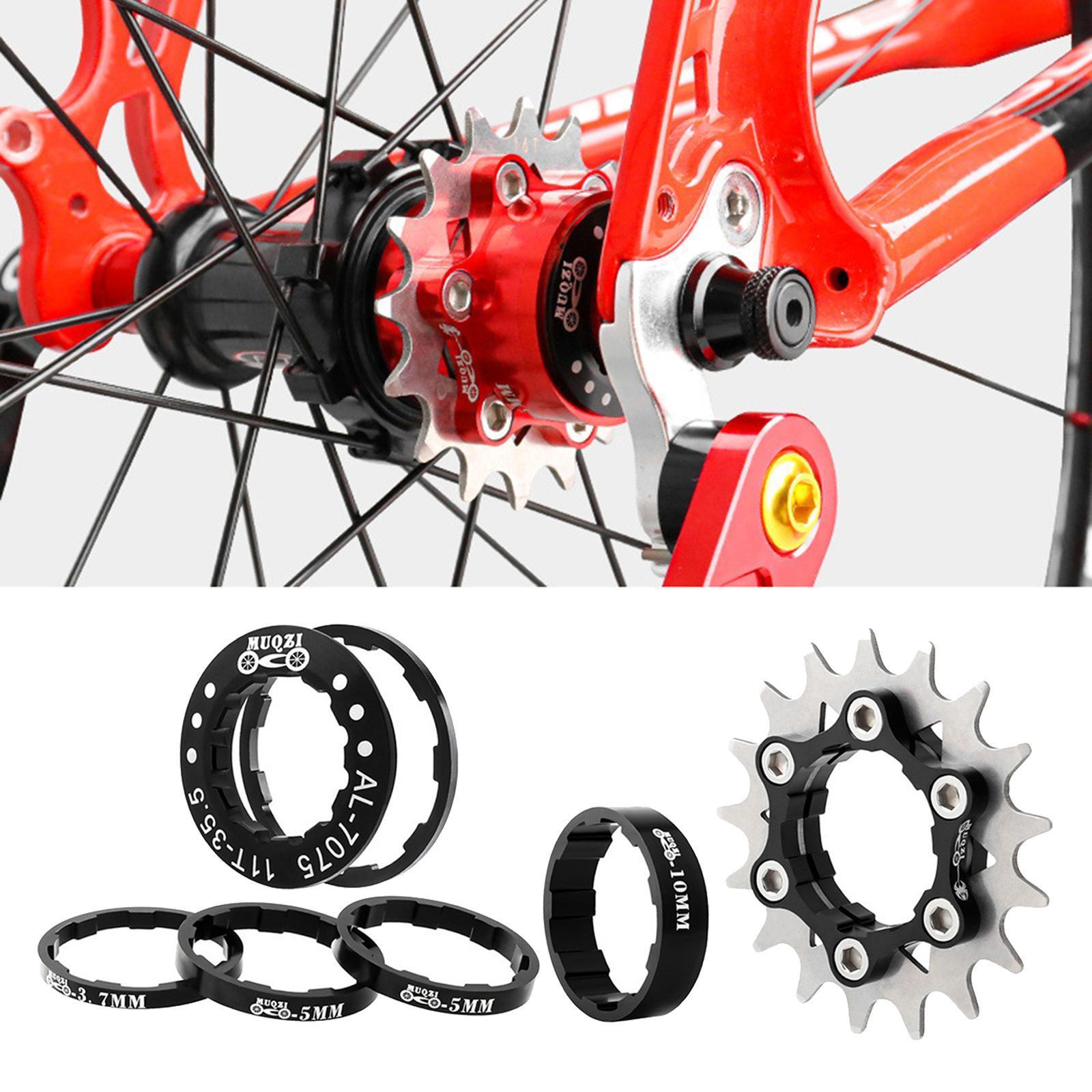 Single Cassette Cog Fixed Gear Conversion Set for 7-10s Hubs