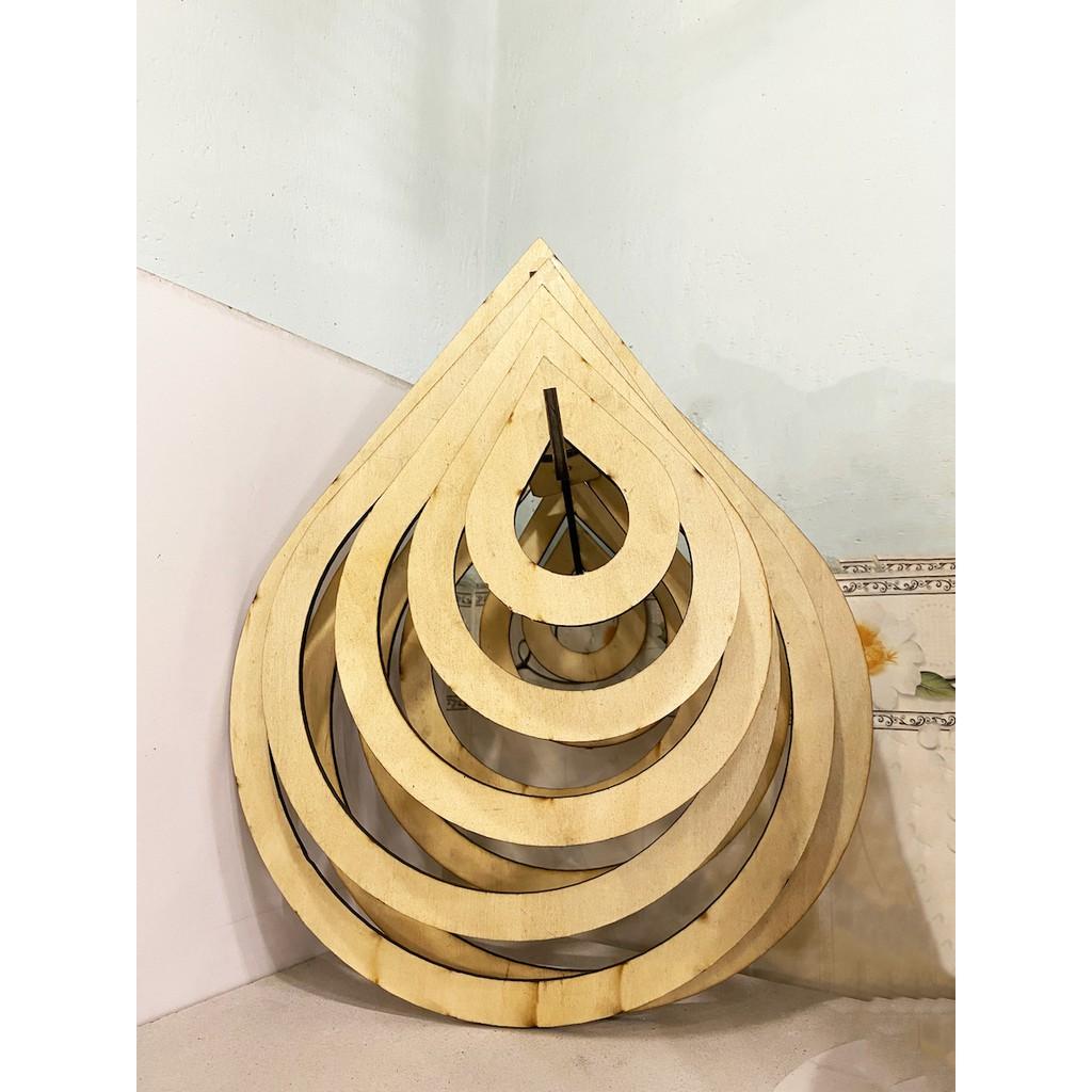 Đèn gỗ hình giọt nước DG058 - Đèn gỗ trang trí nhà cửa, quá cafe, nhà hàng