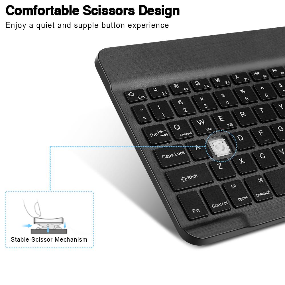 Bàn Phím Mini Không Dây Bàn Phím Bluetooth Nga/Bàn Phím Tiếng Anh Backlit RGB Sạc Cho Ipad Điện Thoại Máy Tính Bảng Laptop