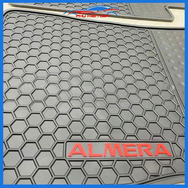 Thảm lót sàn cao su cho xe Nissan Almera 2020-2021-2022-2023 mẫu mới hàng chuẩn theo xe chịu lực tốt
