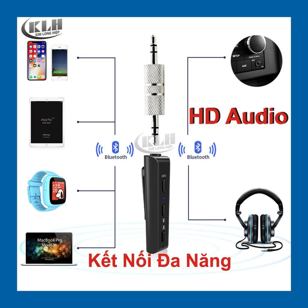 Bộ thu bluetooth cho loa M37, thiết bị usb nhận bờ lu tút không dây có pin sạc cho loa đài mixer tai nghe, tặng tai nghe