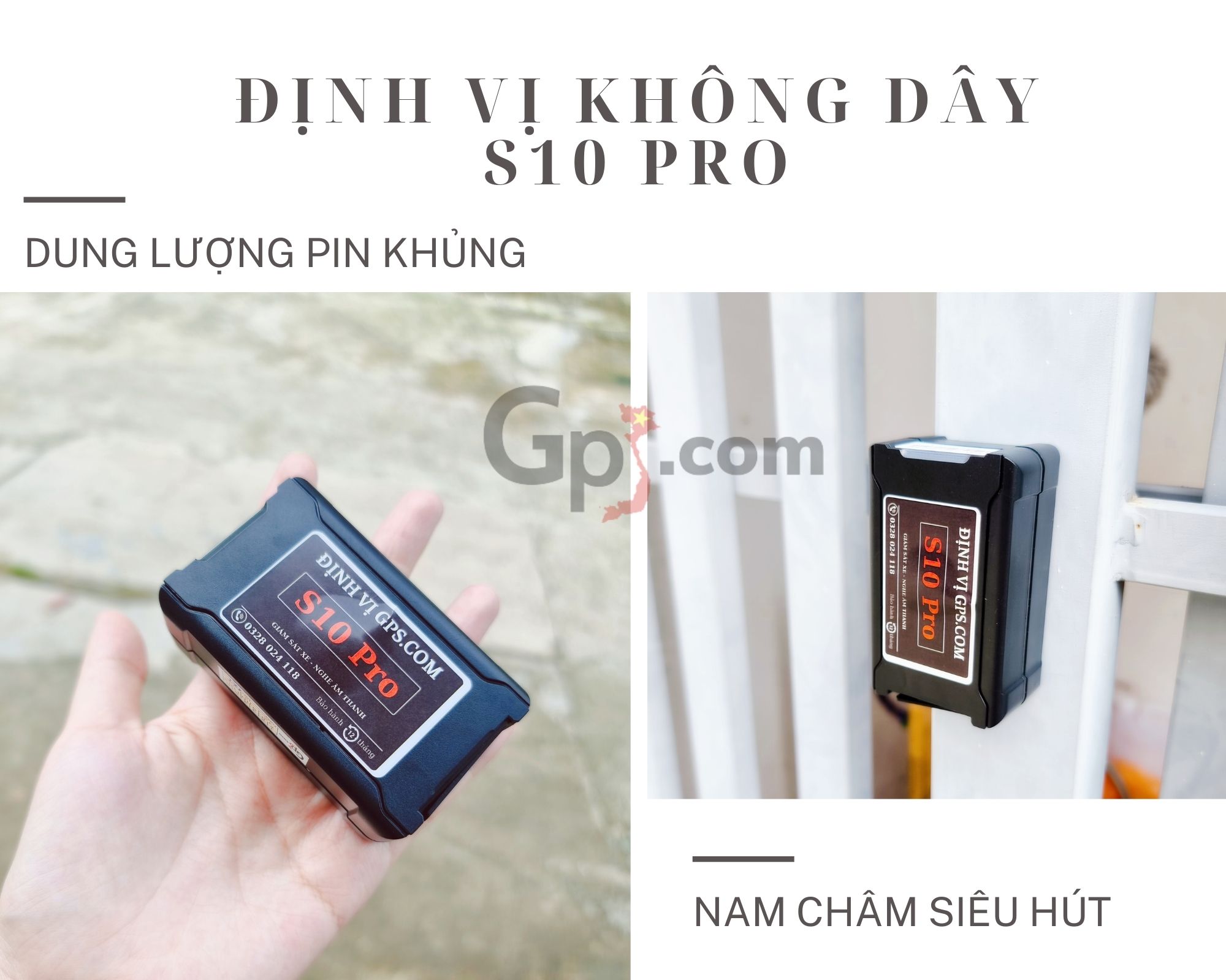 Định vị không dây 4G tích hợp nam châm model sạc pin không cần lắp đặt, pin sử dụng gần 30 ngày thời gian chờ 1 năm