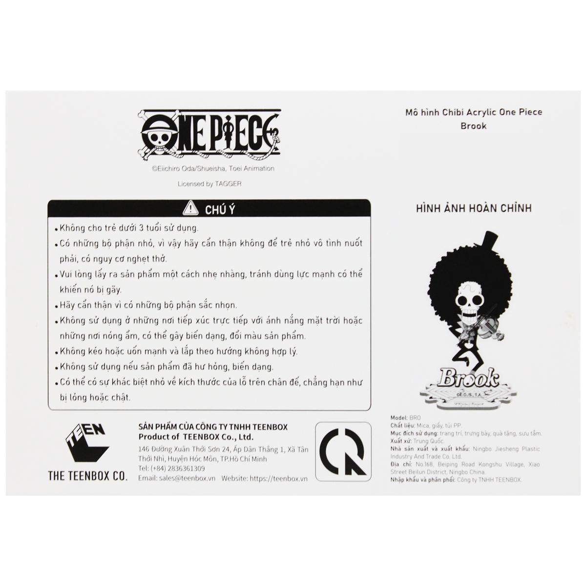 Đồ Chơi Mô Hình Acrylic Chibi One Piece - Brook