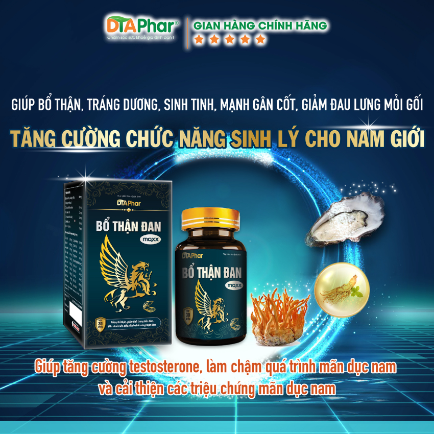 Viên uống Bổ Thận Đan Maxx giúp bổ thận giảm tình trạng tiểu đêm nhiều lần tiểu rắt tiểu không tự chủ do chức năng thận yếu Hộp 30 viên Tâm An Pharma