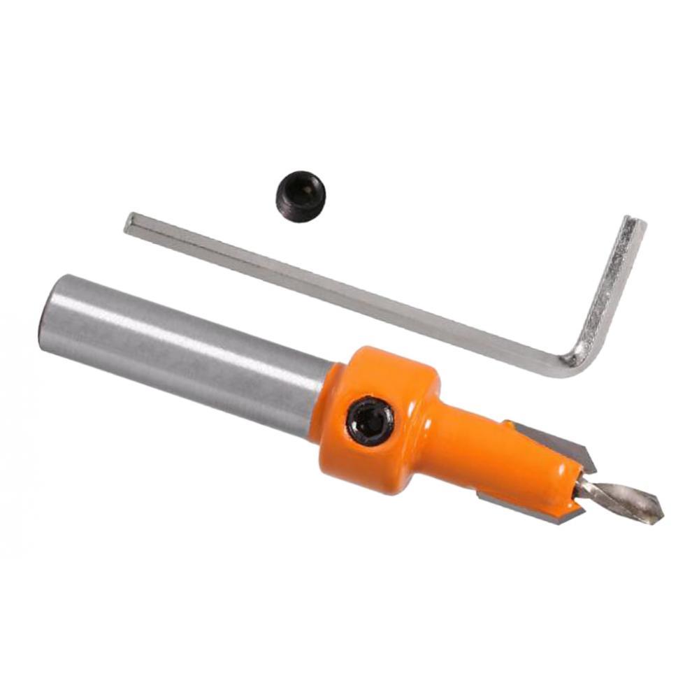2PCS 8mm Shank High-Speed Alloy Countersink Drill Bits Woodwoking DIY, 3mm & 4mm