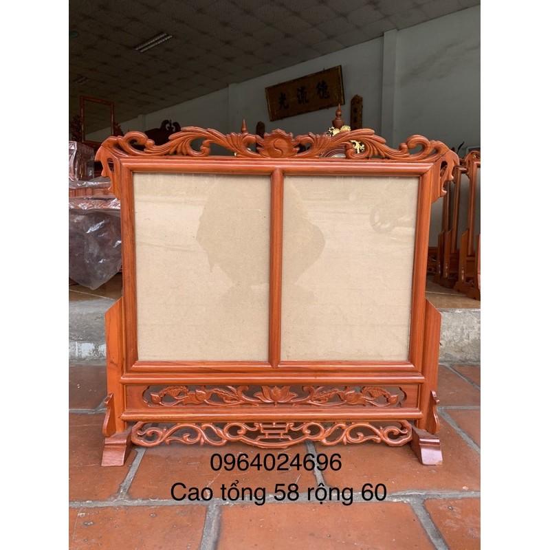 Khung thờ đôi 20x30 gỗ gõ