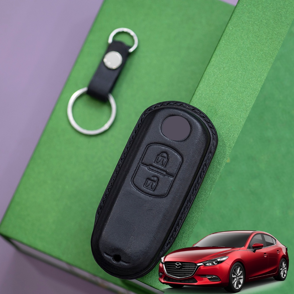 Bao Da Chìa Khóa ô tô MAZDA 2 | Bọc chìa khóa ô tô da thật khâu tay