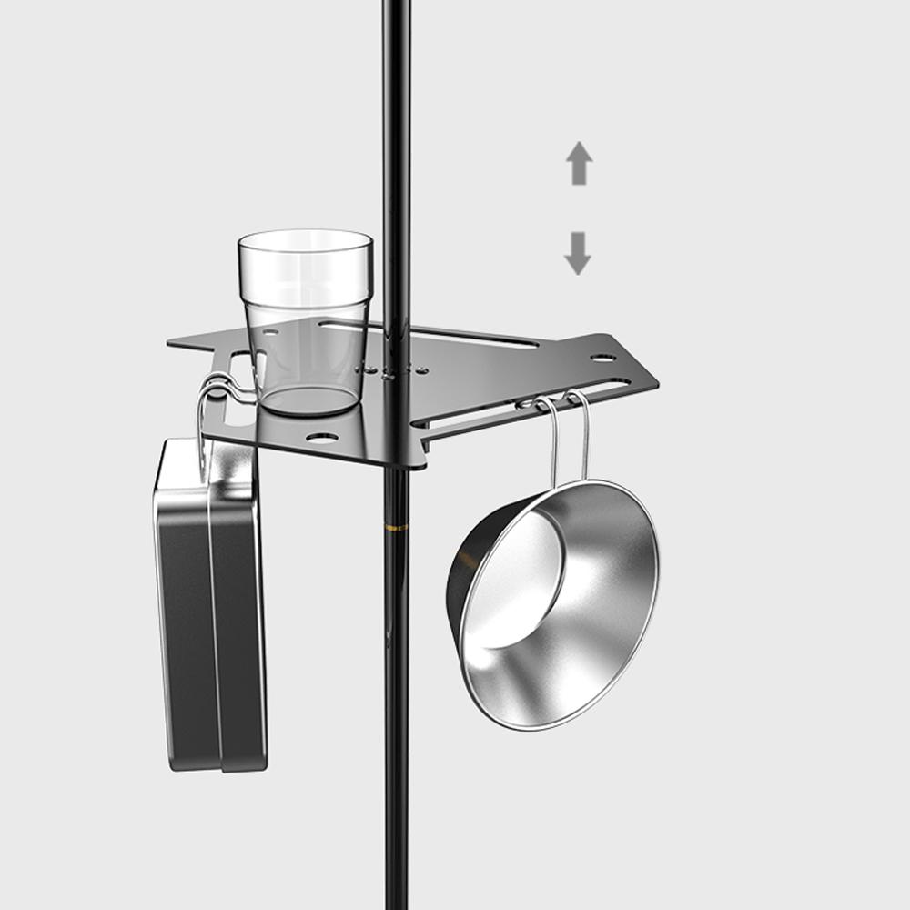 Ground Nail and Deskmounted Camping Detachable Lamp Holder High Strength Metal Outdoor Hiking Light Bracket Storage Rack