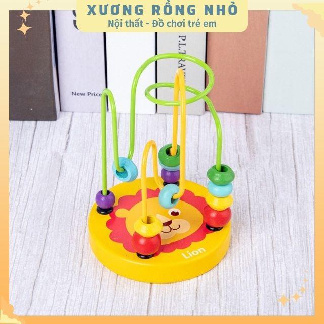 Đồ chơi luồn hạt size nhỏ cho bé, đồ chơi gỗ trẻ em