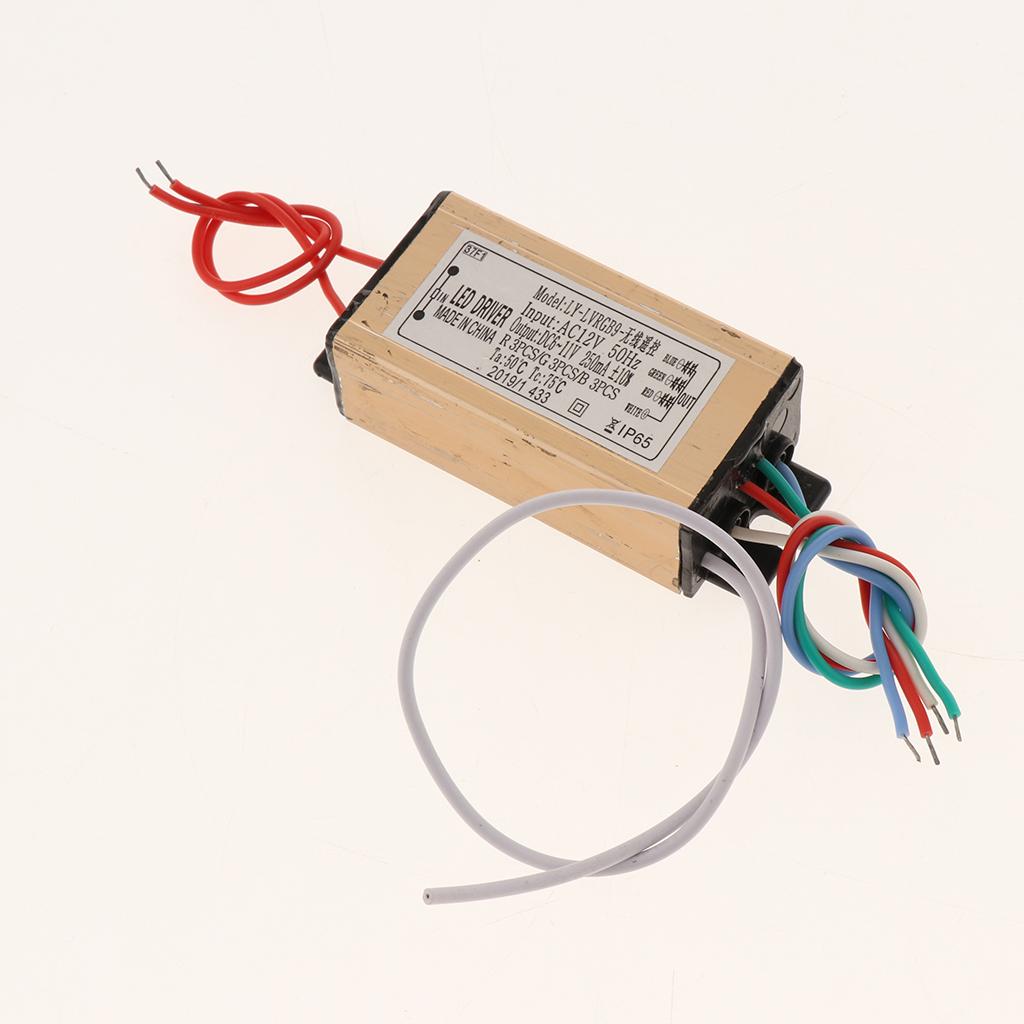 AC12-24V 3-18W Điều Khiển từ xa Đèn RGB Lái Xe Chống Nước Cấp Nguồn ĐÈN LED