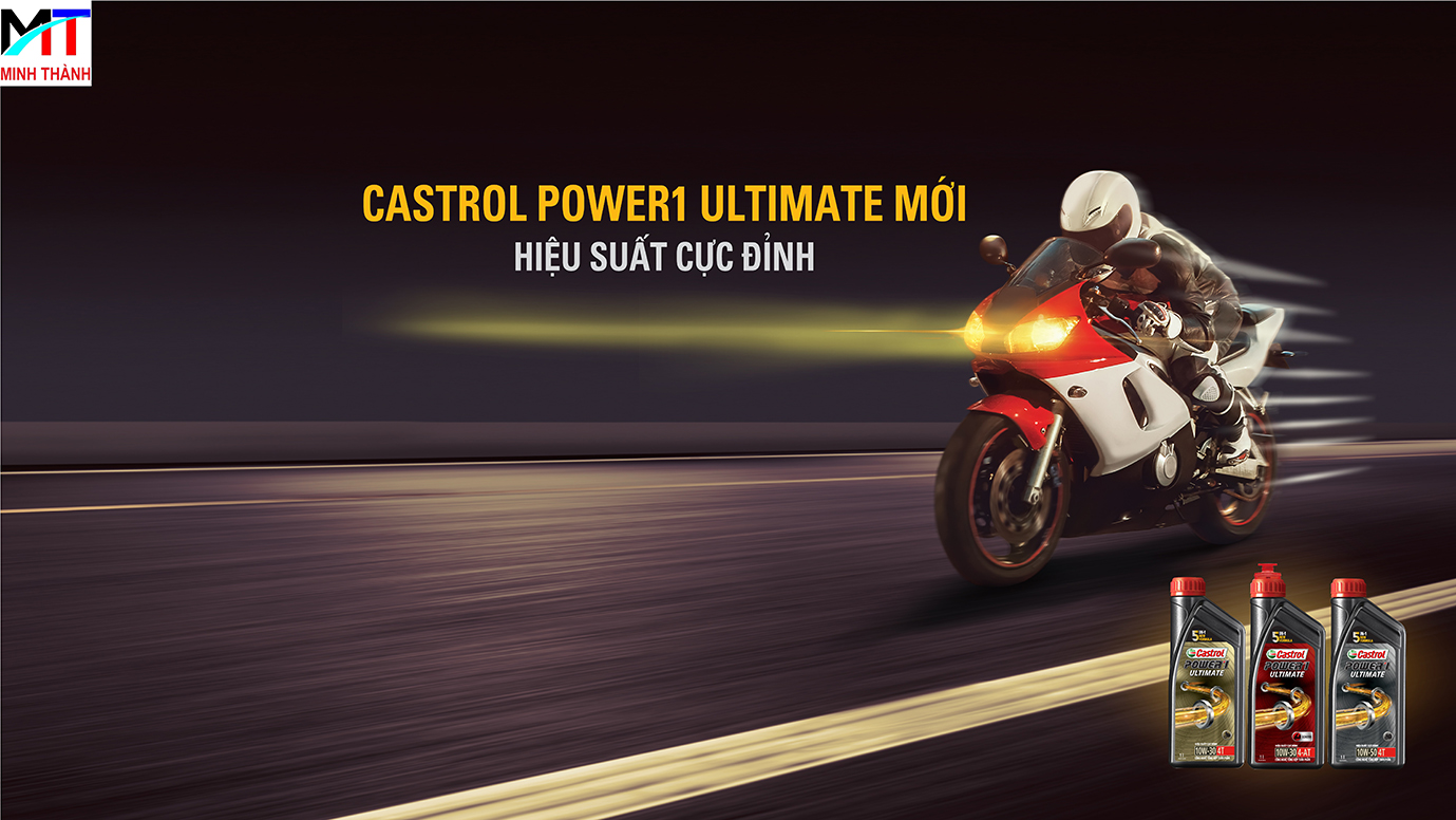 Dầu nhớt xe tay ga Castrol Power 1 Ultimate Scooter 10W-30, 1L