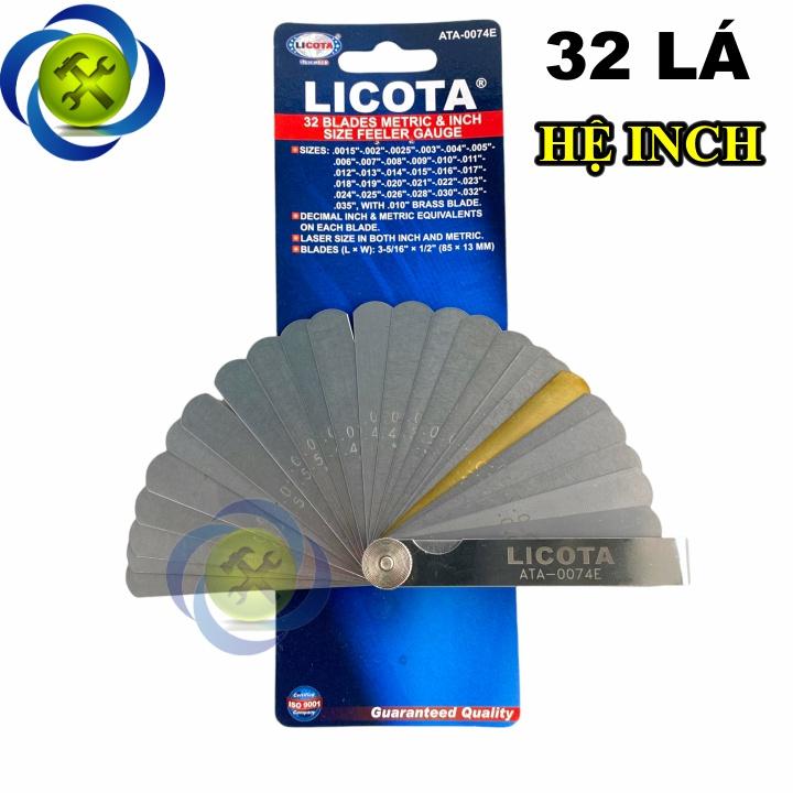 Thước lá đo khe Licota ATA-0074E hệ inch loại 32 lá