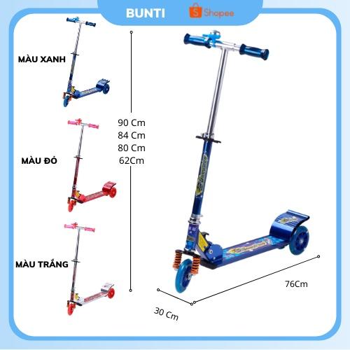 Xe Trượt Scooter Cho Bé 2 Bánh Có Đèn Led Phát Sáng Cho Bé Từ 2-10 Tuổi Có Đèn Led Phát Sáng BUNTI T2009C