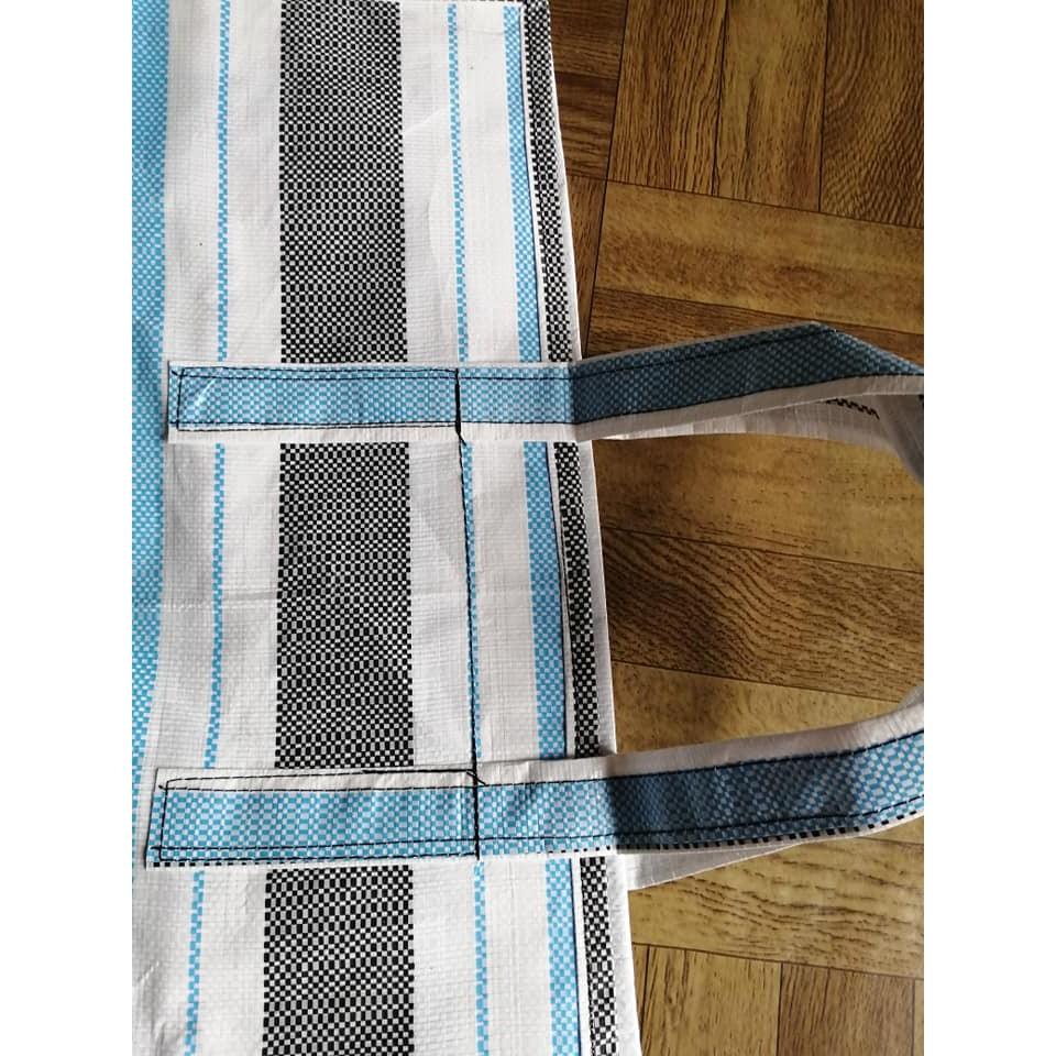 Túi bạt dứa to Đại 70x60x40 kẻ mã lai gia công, đựng đồ bền chắc