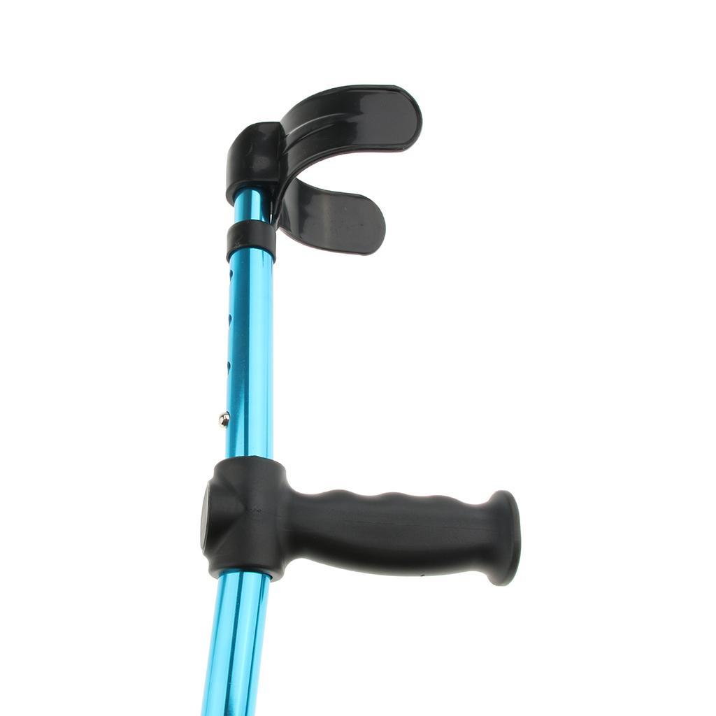 2Pcs Aluminum Folding Forearm Crutches Stick for Elderly