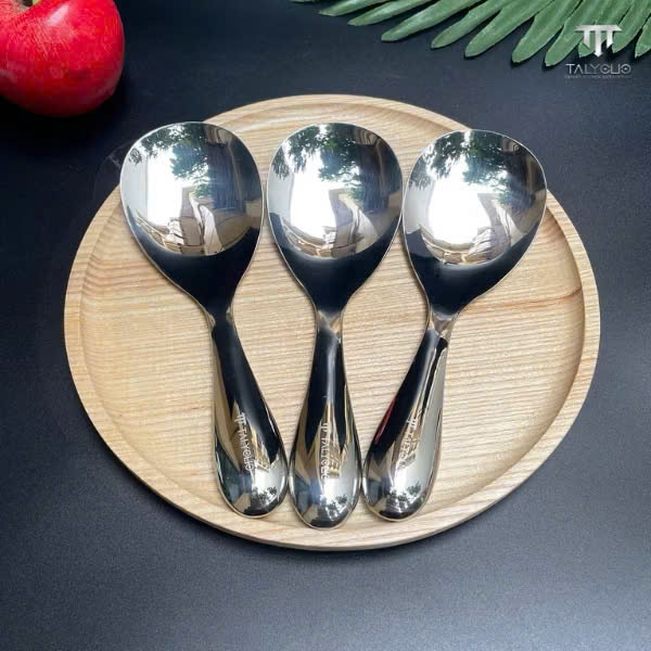 Muỗng Xới Cơm Inox Cao Cấp - Muôi Xới Cơm INOX 20cm, Cán Cầm Dài, Cách Nhiệt An Toàn - HÀNG CHÍNH HÃNG MINIIN