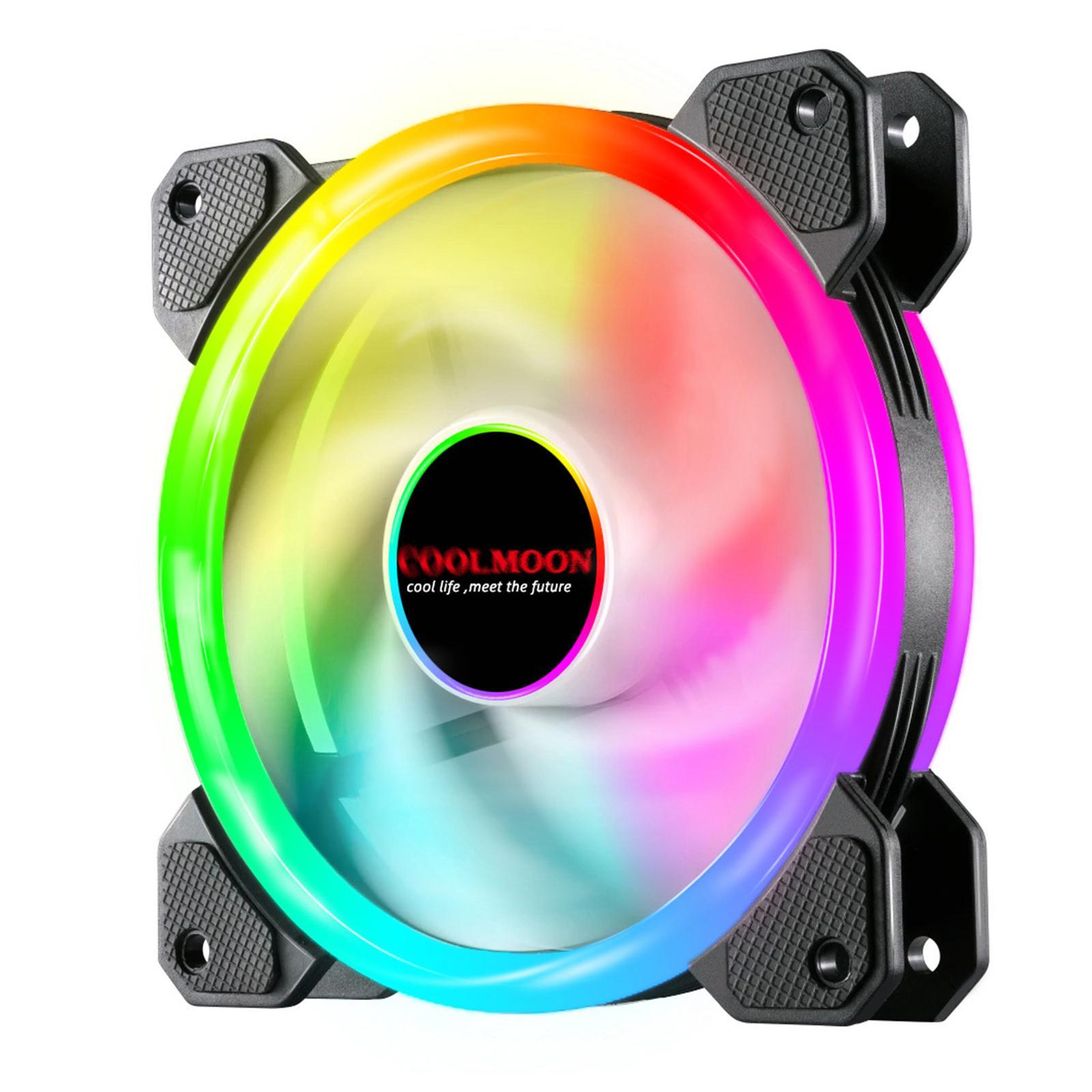 120mm LED Adjust RGB PC Computer Case Cooling Fan with Controller, Remote control, High