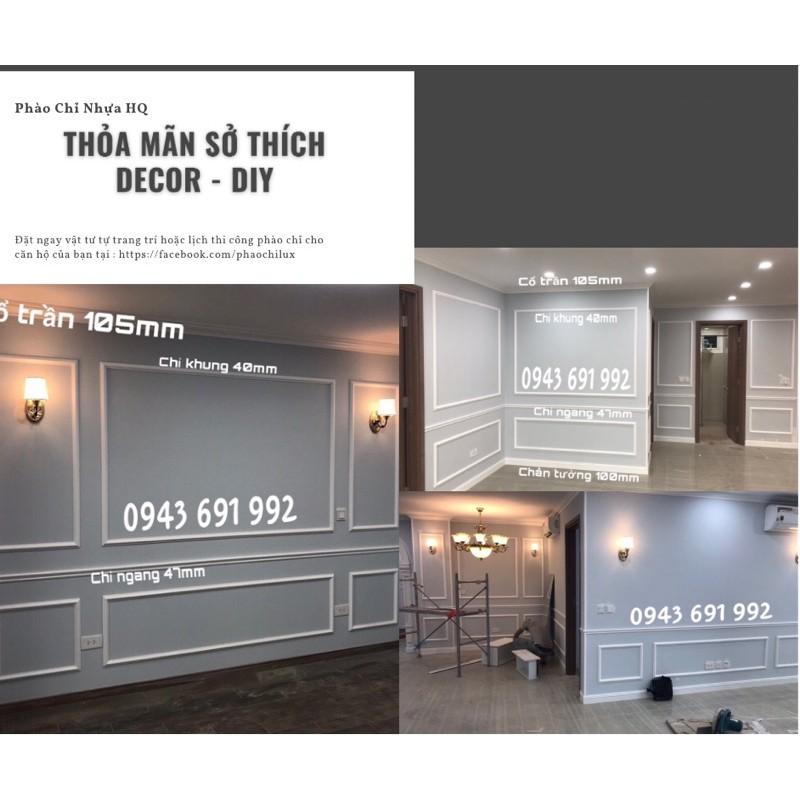 Thi công Phào Chỉ nhựa màu trắng PS composite đã hoàn thiện bề mặt cho căn hộ chung cư