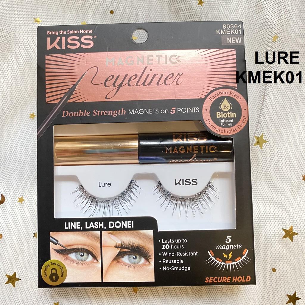 Bộ Mi Giả Nam Châm &amp; Eyeliner Kiss New York Magnetic Eyeliner &amp; Lash Kit (Lure - KMEK01)