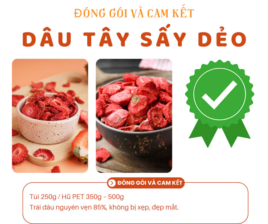 Dâu Tây Đà Lạt Sấy Giòn Tân Lộc Phát