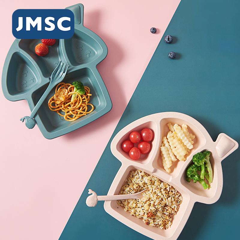 JMSC Bé Khủng Long Bộ Đồ Ăn 6 Trẻ Em Ăn Tối Tre Huấn Luyện Bộ Chén Muỗng Đĩa Dĩa Thả Chịu Ăn món Ăn Tiện Ích