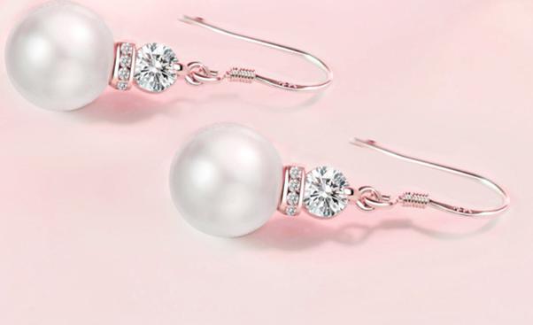 Bông tai ngọc móc nạm đá BHBT375
