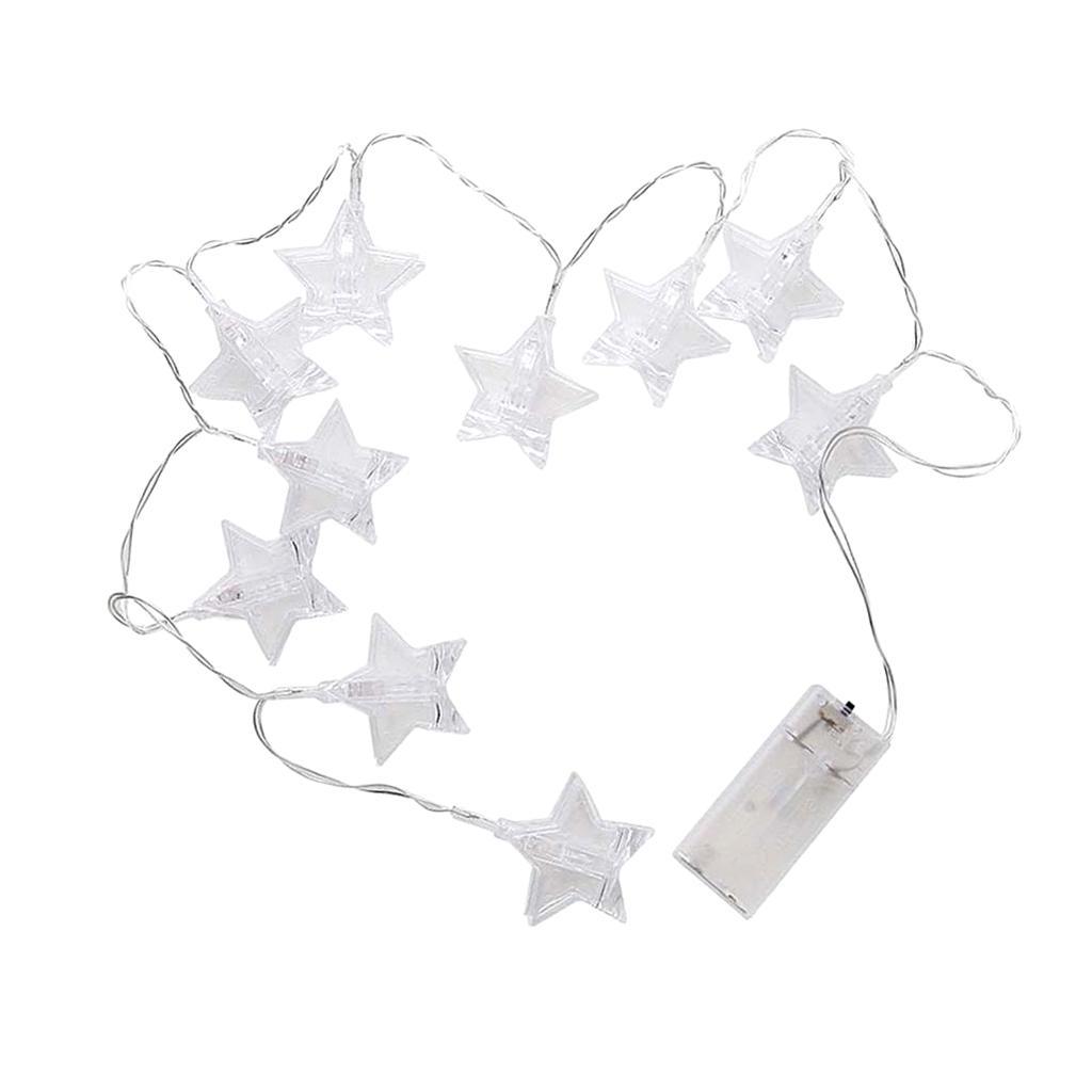 BZ756 10 LED Battery Star Photo Clips for Decorative Lamp Strings