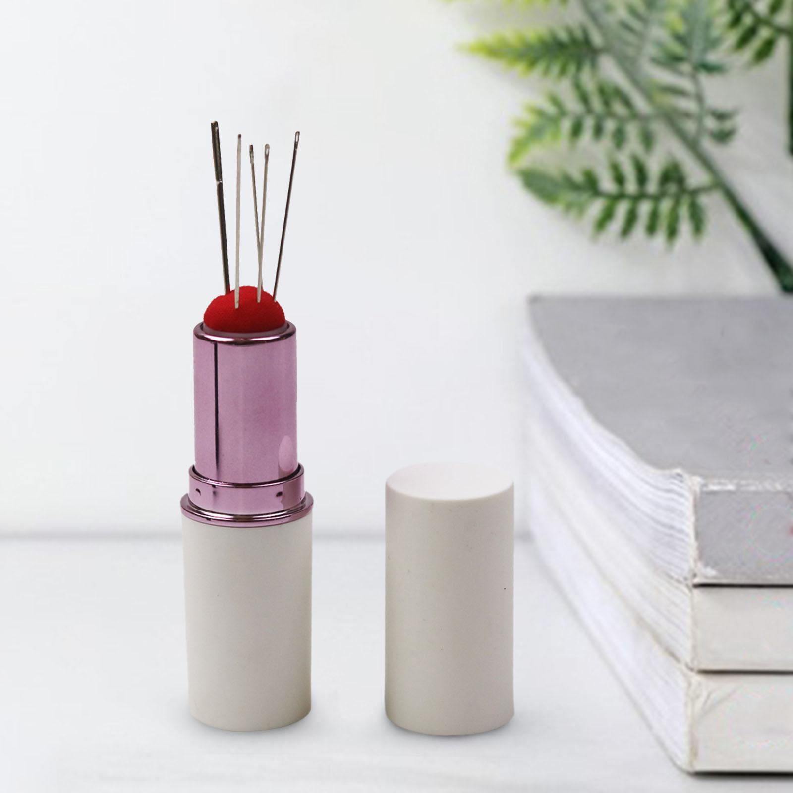 Lipstick Shape Pin Cushion Pincushion Pin Pad Pin Case Pin Holder for Quilting Embroidery Hand Needlework DIY Crafts Sewing Necessities