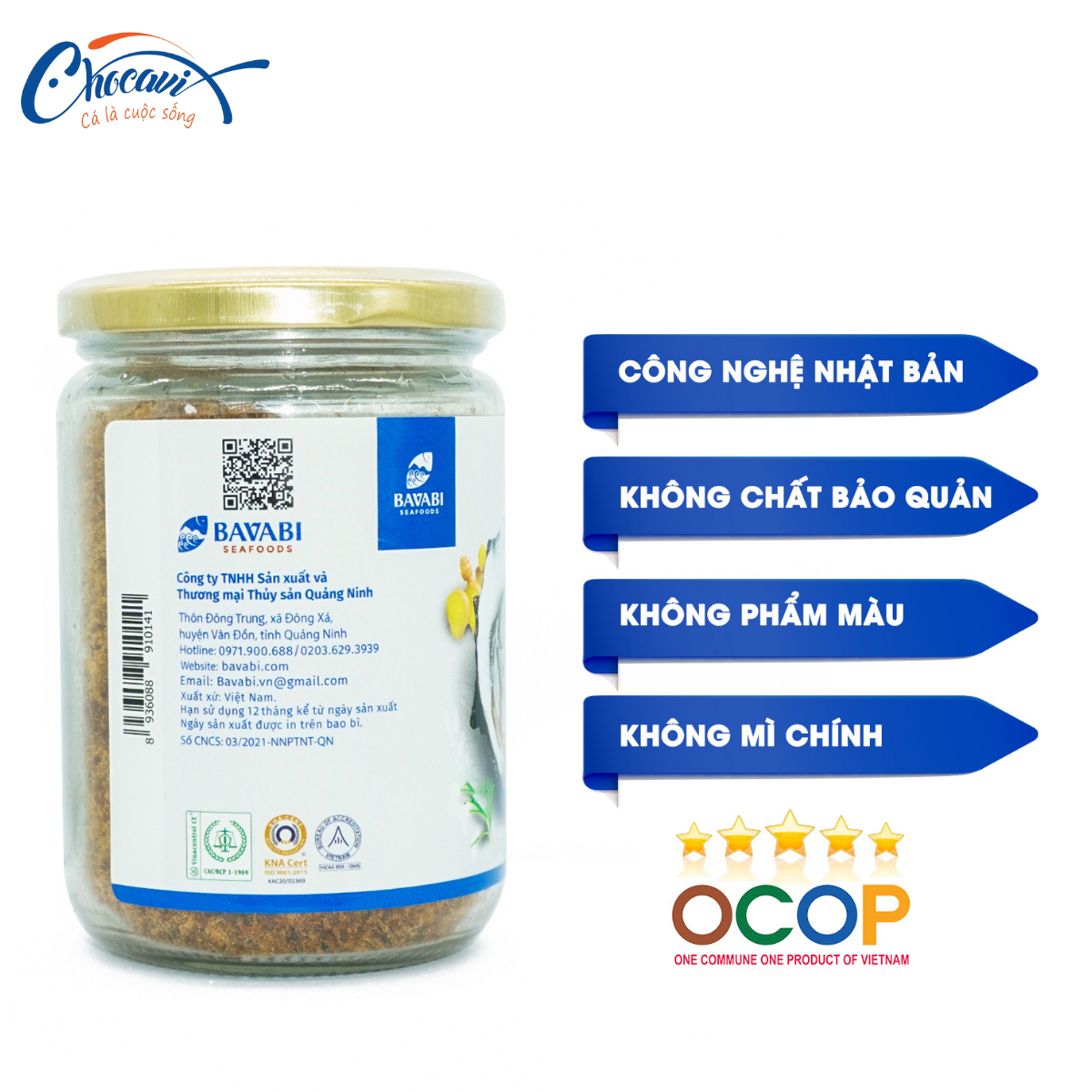 Hũ 100g Ruốc hàu Bavabi thực phẩm đóng hộp đặc sản Quảng Ninh, Đảm bảo vệ sinh An toàn thực phẩm