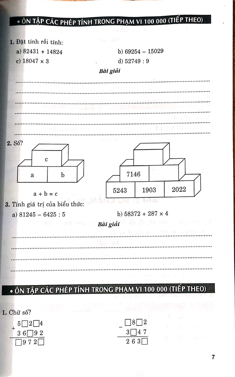 Vở Bài Tập Nâng Cao Toán 4 - Tập 1