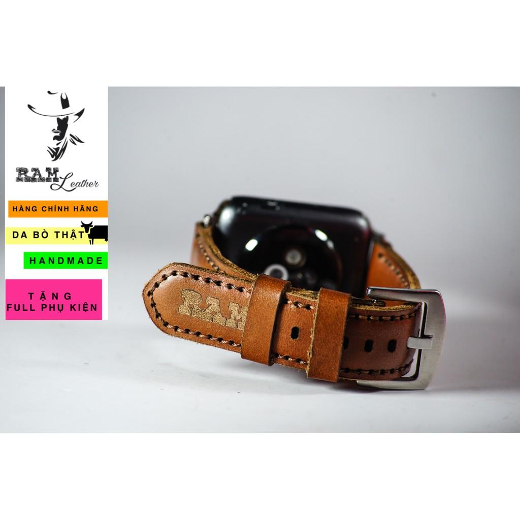 Dây đồng hồ RAM Leather cho apple watch da bò handmade - RAM classic 1980