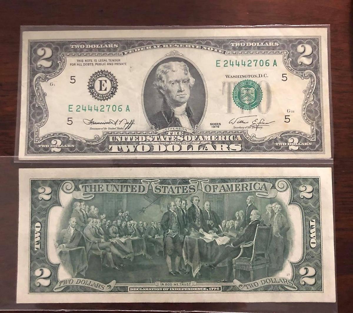 Tờ 2 USD 1976, tiền cổ Mỹ may mắn nhất thế giới