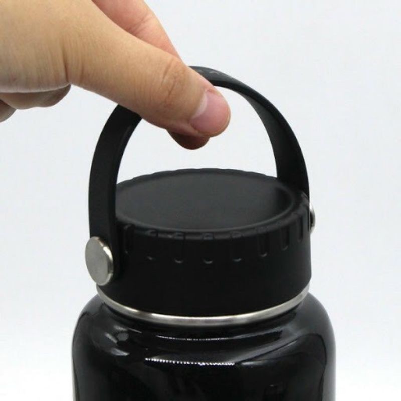 Hình ảnh Bình Giữ Nhiệt Lock&Lock Bằng Thép Không Gỉ Black Wave Handle Tumbler LHC4163BLK - 900ml - Hàng Chính Hãng