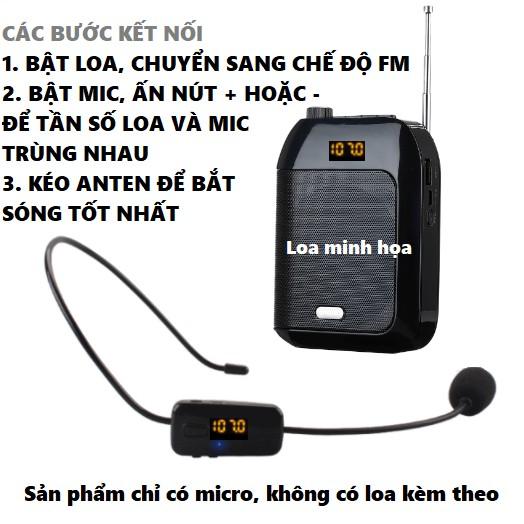 Micro không dây FM trợ giảng quàng đầu cho giáo viên