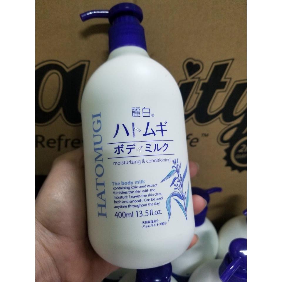 Sữa Dưỡng Thể Dưỡng Sáng Da Nhật Bản Hatomugi Moisturizing &amp;amp; Conditioning The Body Milk 400ml