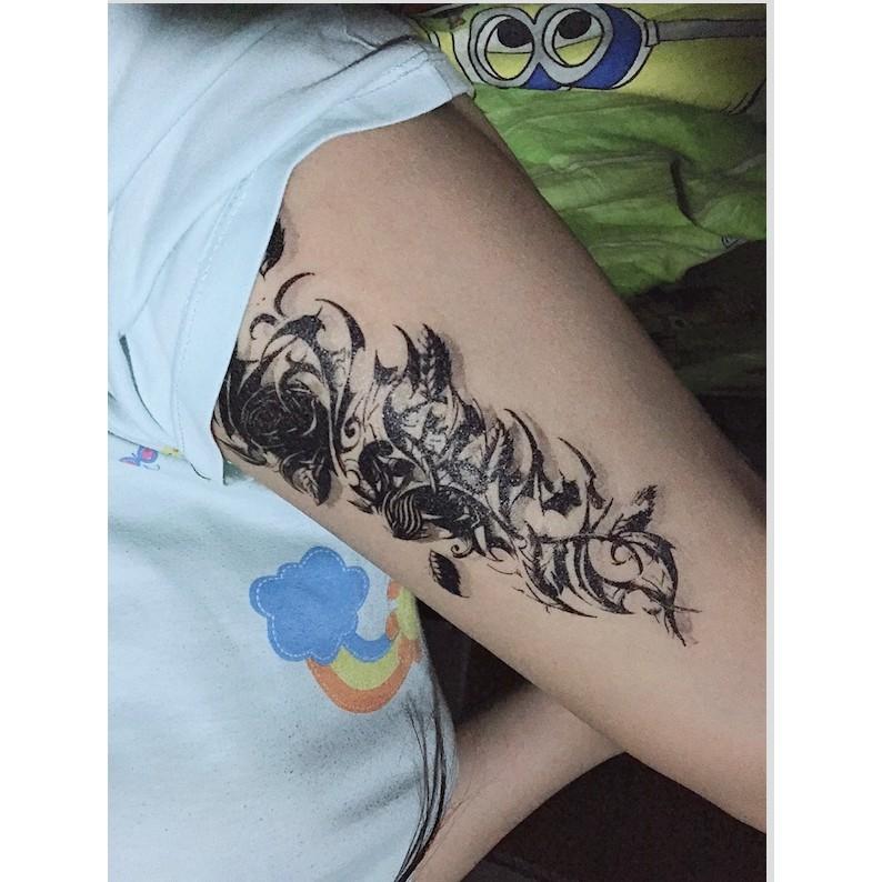 Hình xăm dán hoa ren 12x19cm+ mua 5 tặng 1, mua 10 tặng 4 tấm đòng size