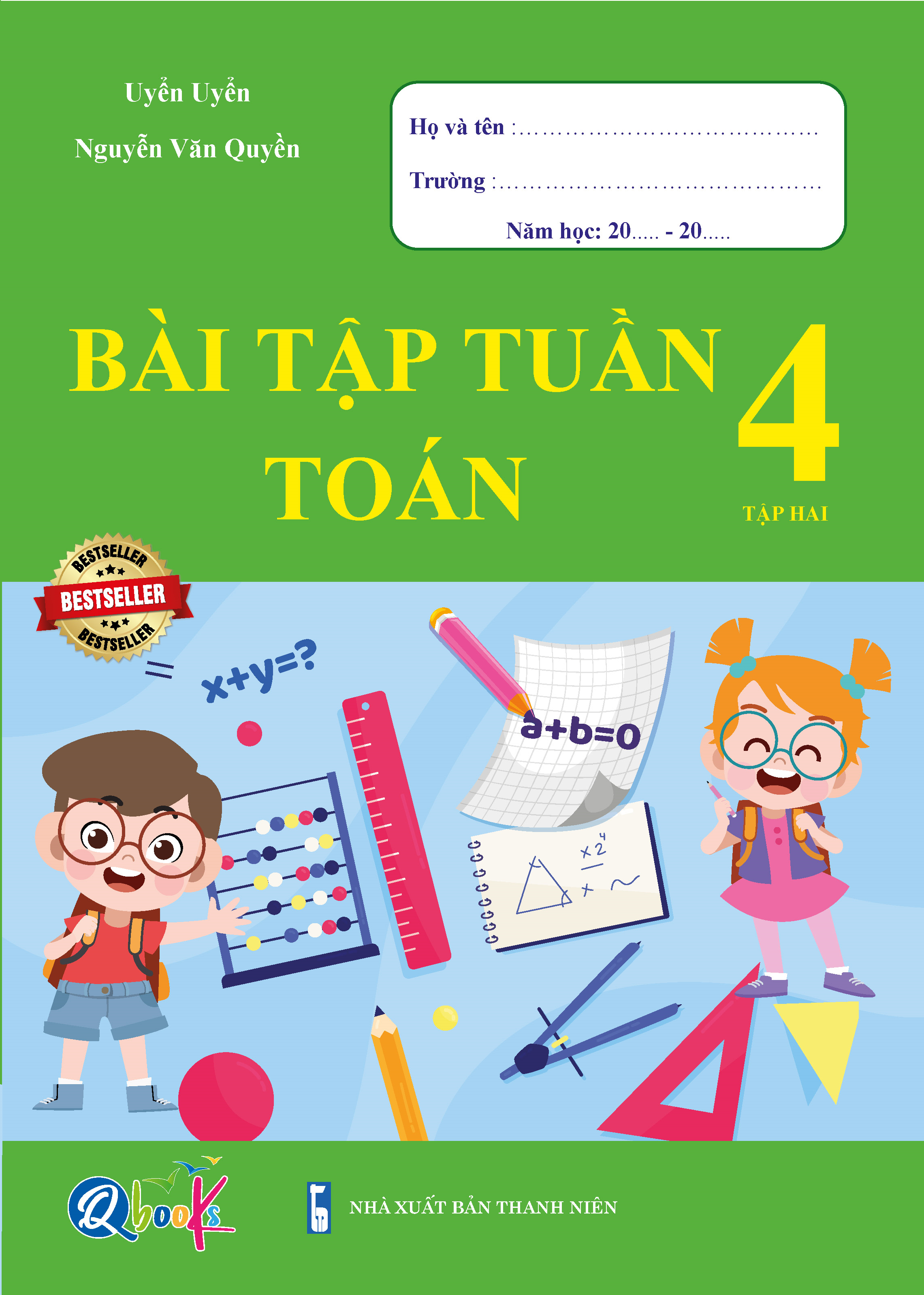 Combo Bài Tập Tuần và Đề Kiểm Tra Toán, Tiếng Việt 4 - Học Kì 2 (4 cuốn)