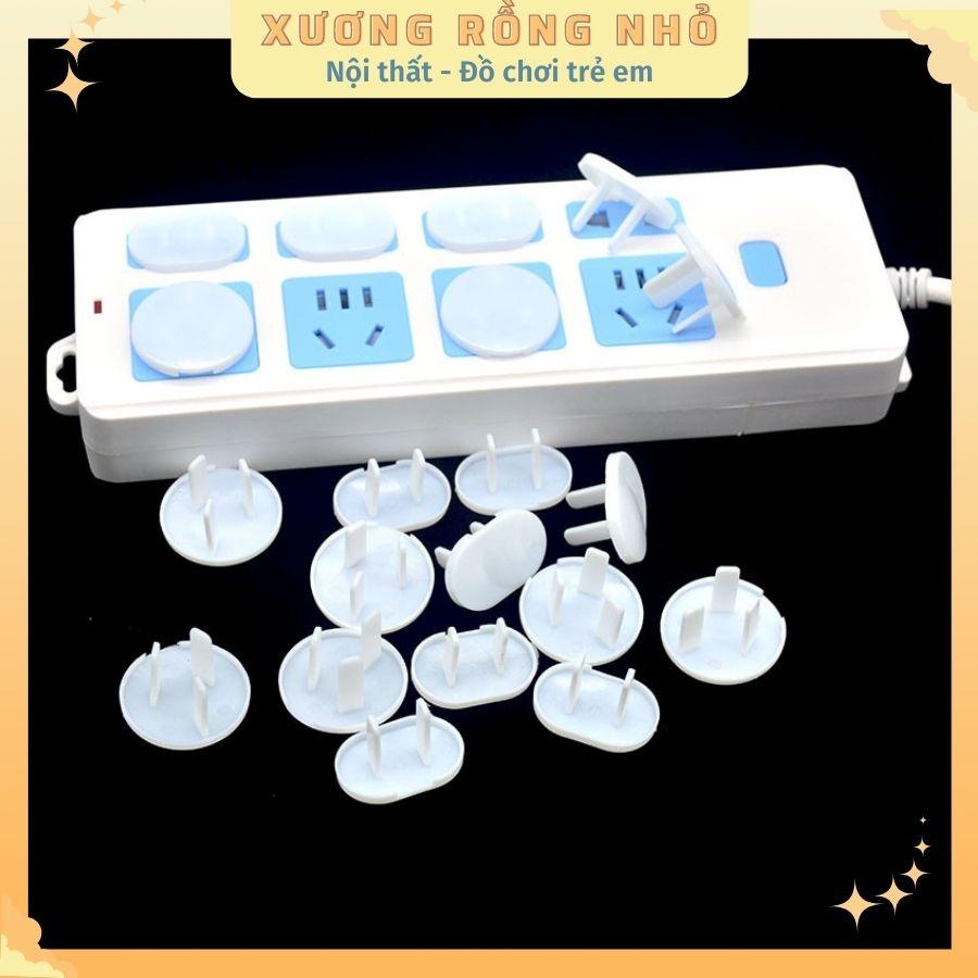 Combo 5 Nút Bịt Ổ Điện Chống Cháy, Chống Giật An Toàn Cho Bé- Che Ổ Điện 2 Chân Cao Cấp-Xương Rồng Nhỏ
