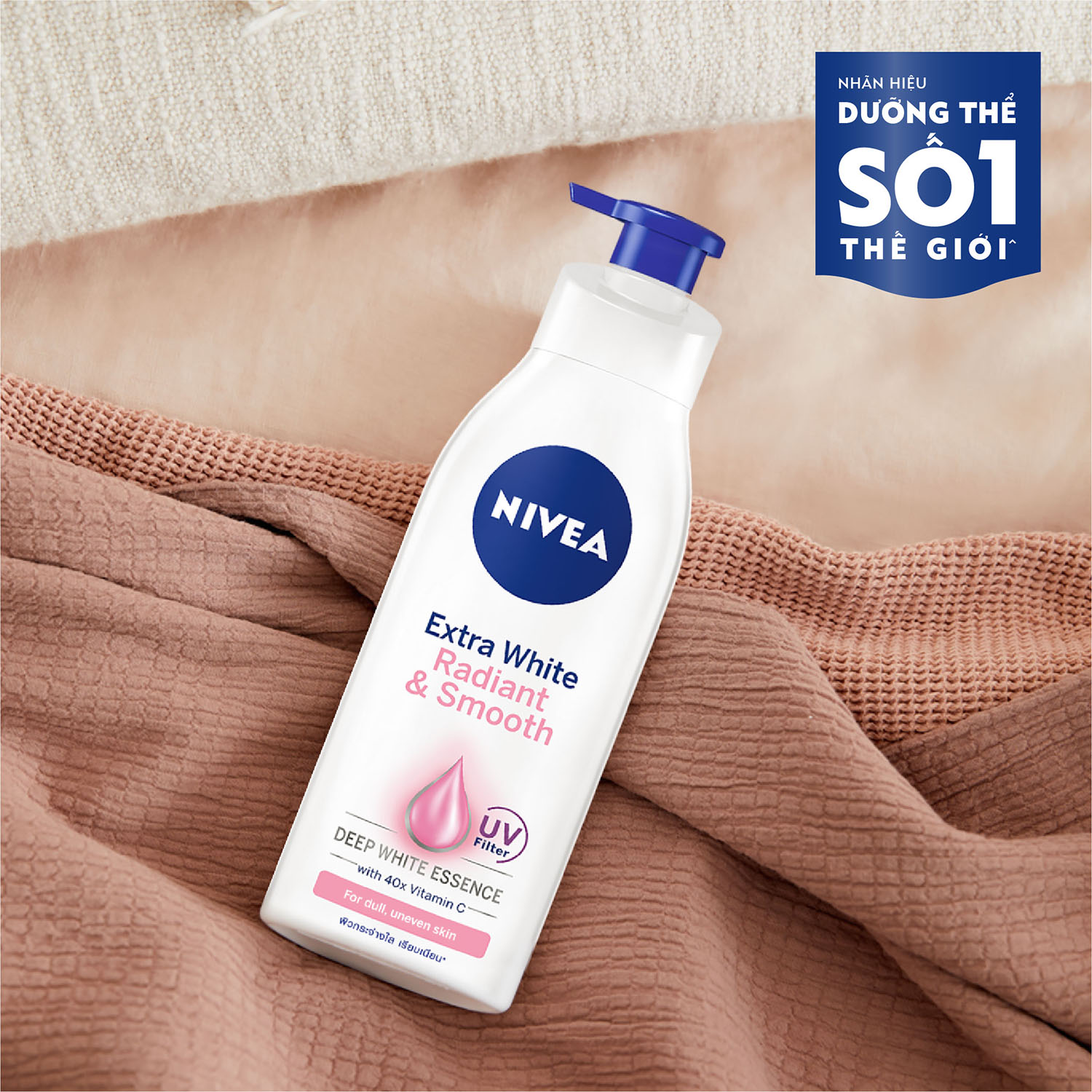 Sữa Dưỡng Thể Nivea Trắng Mịn Extra White Radiant & Smooth 600ml