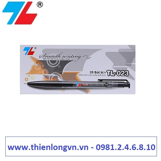 Hộp 20 cây bút bi Thiên Long - TL023 màu đen