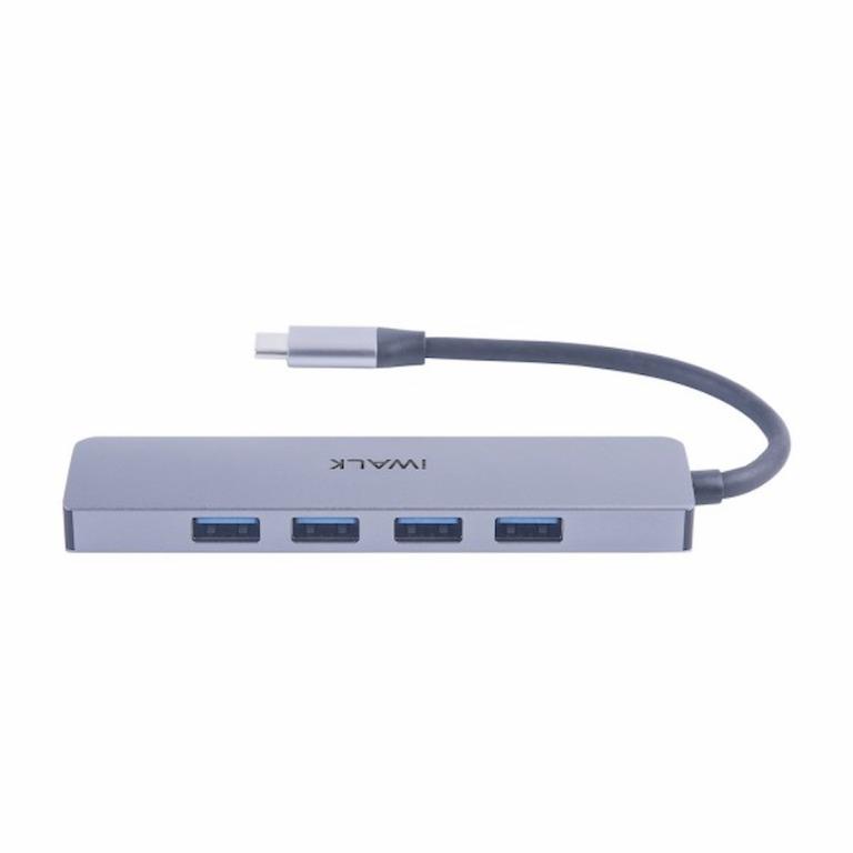 Thiết bị mở rộng USB type-C sang HDMI- iWALK ADH003 All-in-One - Với 1 cổng HDMI 4K, 3 USB-A 3.0, 1 SD, 1 Mirco SD/TF và 1 Type-C PD 3.0 - Dành cho MacBook Pro, iPad Pro, hoặc thiết bị cổng Type-C-Hàng chính hãng