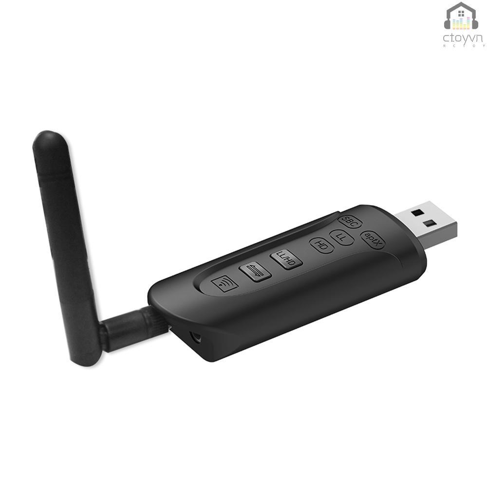 Bộ truyền tín hiệu âm thanh USB BT 5.0 kèm anten 2 BT APTX HD/APTX LL/APTX
