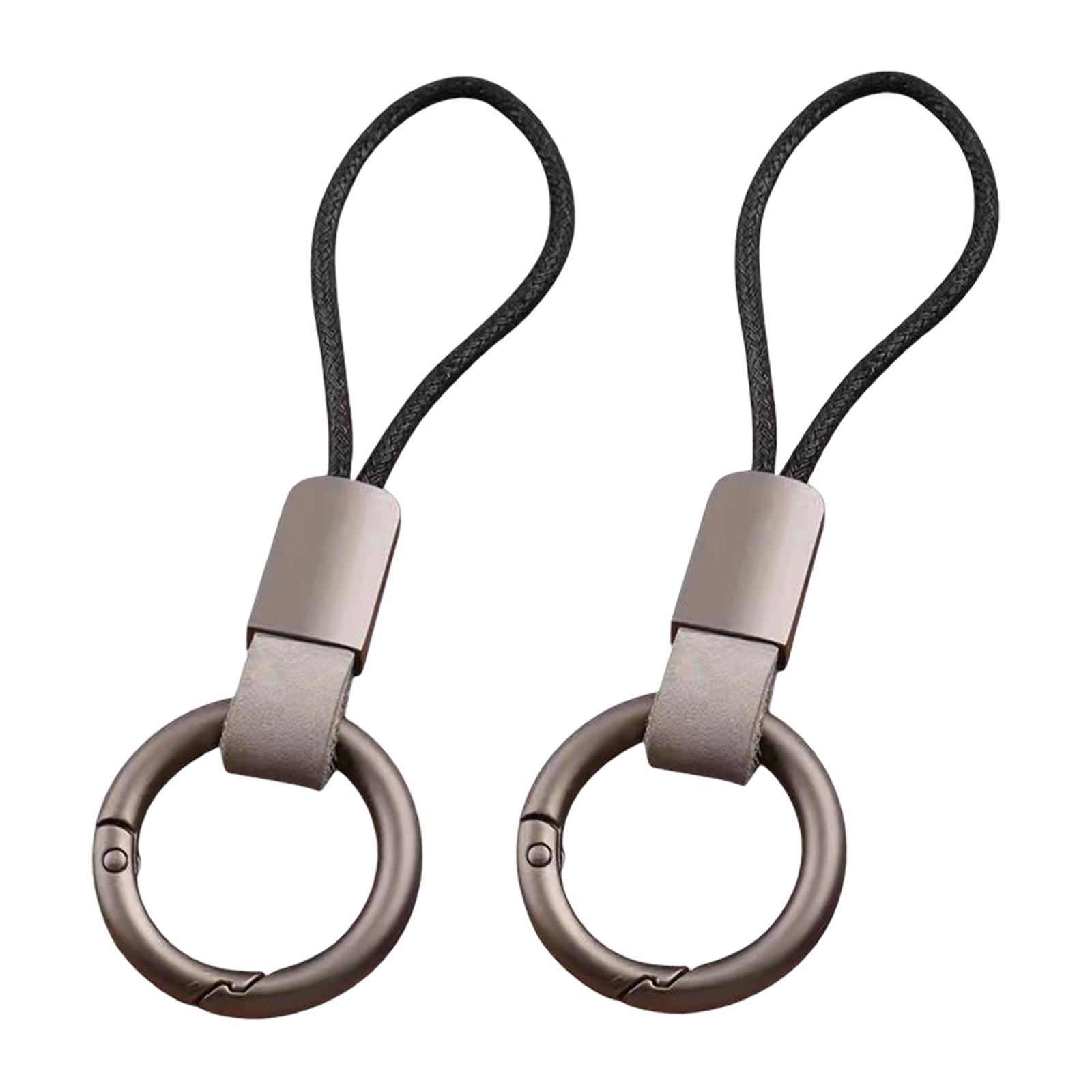 2x Car Keychains Key, Universal Easy to Install, with Anti Lost , Accessories Simple PU Leather Rope, Key Chains Key Fob Keychain Holder