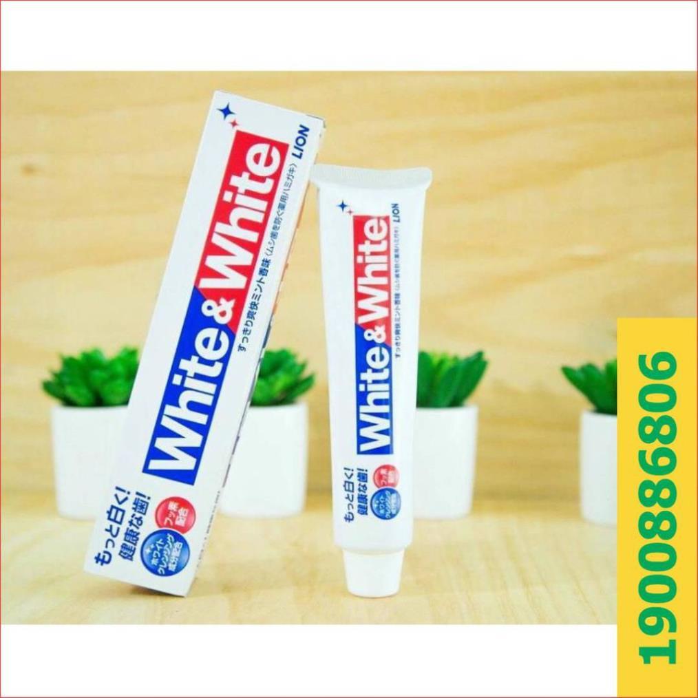 Kem Đánh Răng LION White & White Nhật Bản - Siêu trắng - làm sạch răng